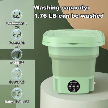 Foldable Mini Washing Machine with Dryer