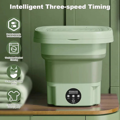 Foldable Mini Washing Machine with Dryer